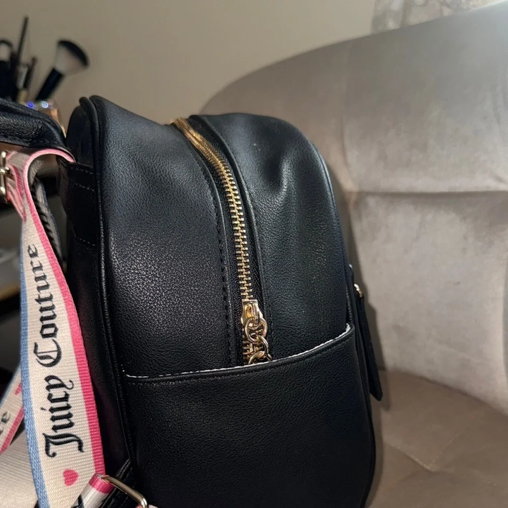 Juicy Couture Black Rhinestone Embellished Backpack